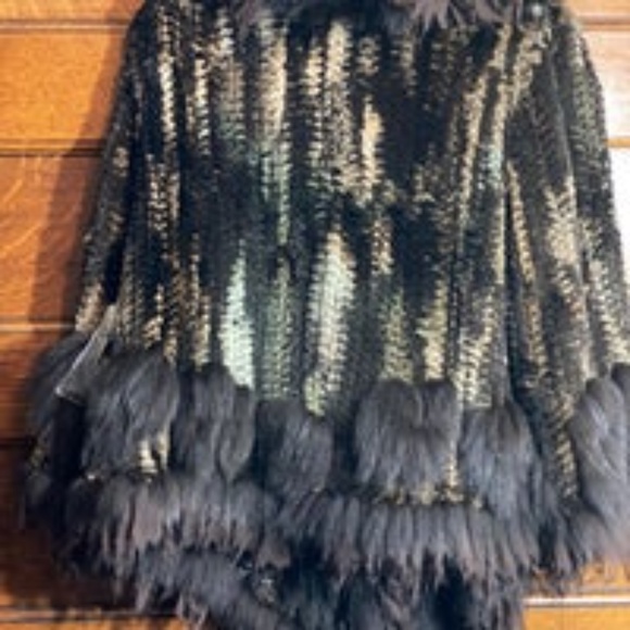 Alberto Makali Real Rabbit and Fox Fur Coat - Picture 4 of 11